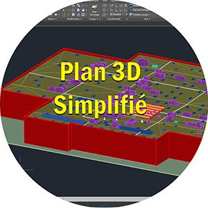 plan 3d toit batiment