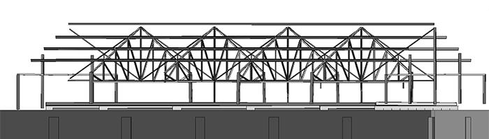 plan 3d vectoriel charpente