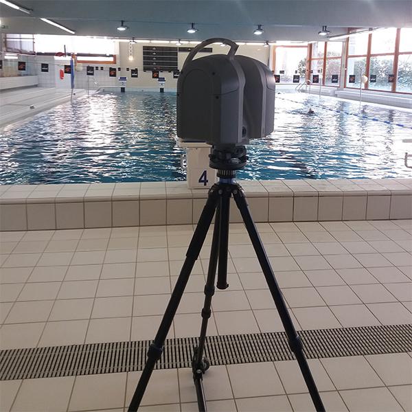 Scan 3D Piscine réseau technique Tuyaux eau