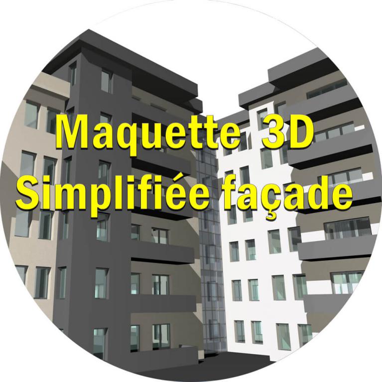 plan 3d facade batiment 